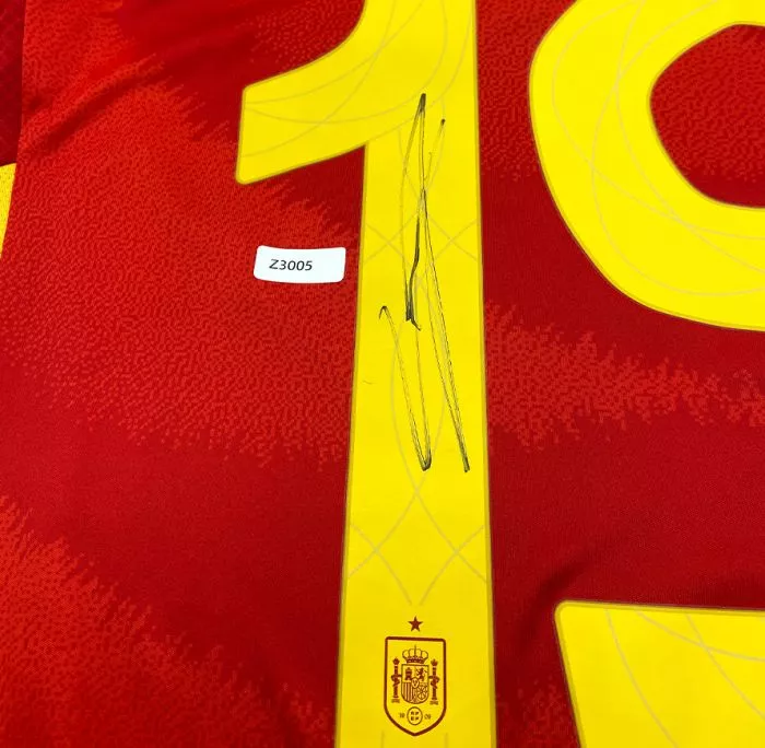 WAREHOUSE SECONDS Lamine Yamal Back Signed Spain 2024 Home Shirt - Grade C