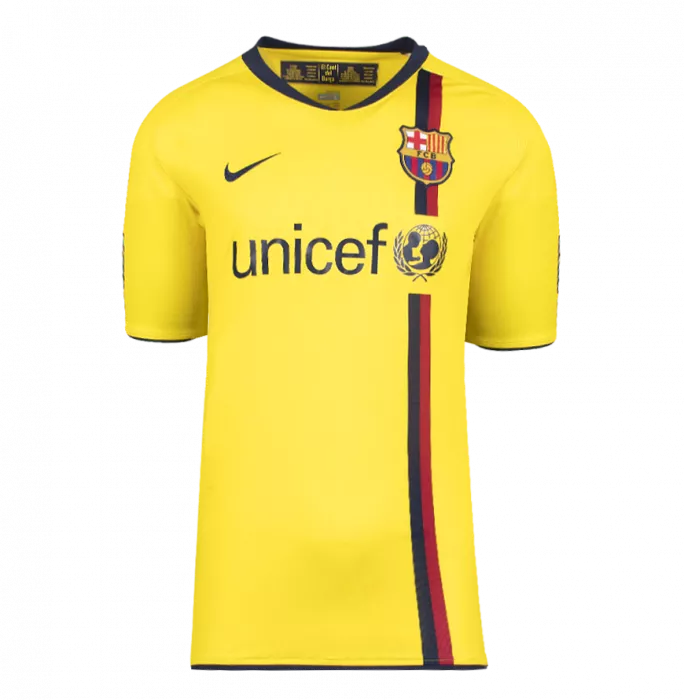 WAREHOUSE SECONDS Lionel Messi Back Signed FC Barcelona 2008-10 Away Shirt - Grade A