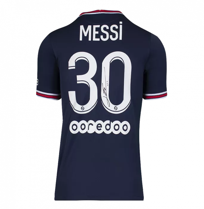 WAREHOUSE SECONDS Lionel Messi Back Signed Paris Saint-Germain 2021-22 Home Shirt - Grade B