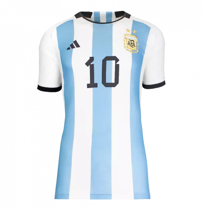 WAREHOUSE SECONDS Lionel Messi Official Back Signed Argentina 2022 Home Shirt (2 Star) - Grade A