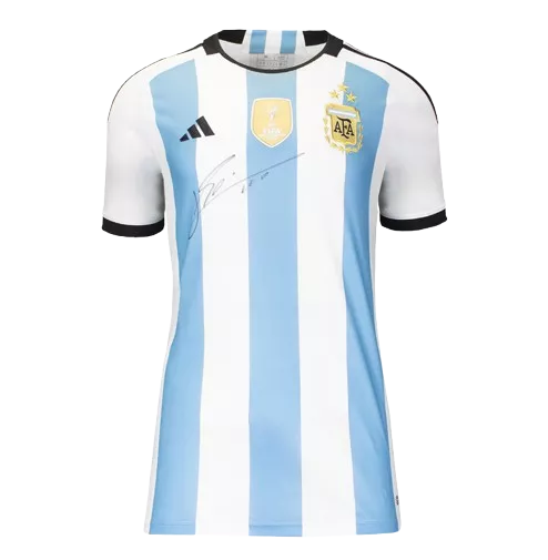 WAREHOUSE SECONDS Lionel Messi Official Front Signed Argentina 2022-23 Home Shirt - GRADE A