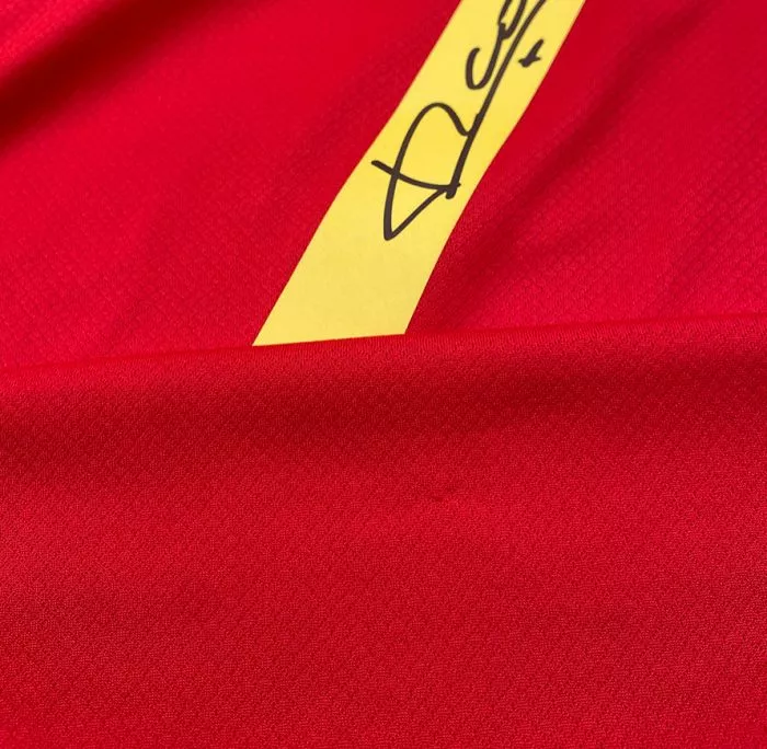 WAREHOUSE SECONDS Luis Figo Back Signed Portugal Modern Home Shirt - Grade A