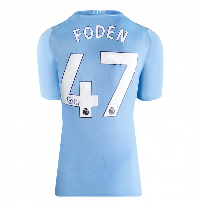 WAREHOUSE SECONDS Phil Foden Back Signed Manchester City 2023-24 Home Shirt GRADE B