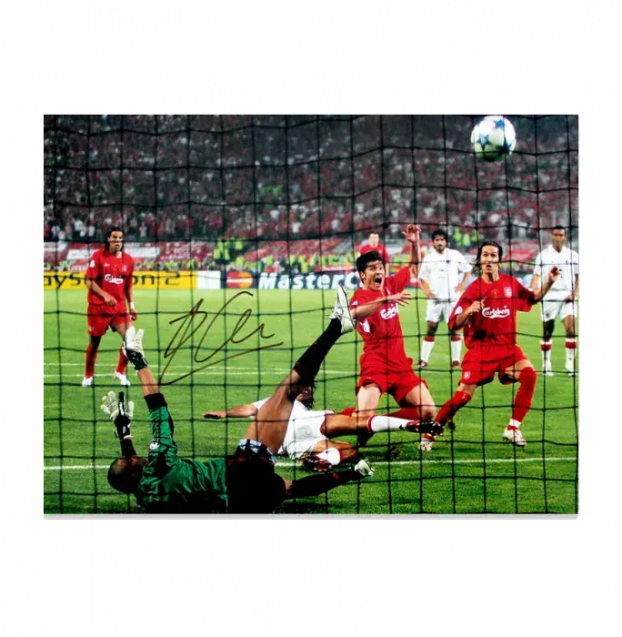 WAREHOUSE SECONDS Xabi Alonso Signed Liverpool Photo - UEFA Champions League Final Goal GRADE B