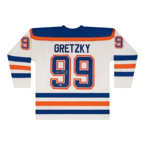 Wayne Gretzky Signed Vintage Throwback White Mitchell & Ness 1986-1987 Edmonton Oilers Jersey