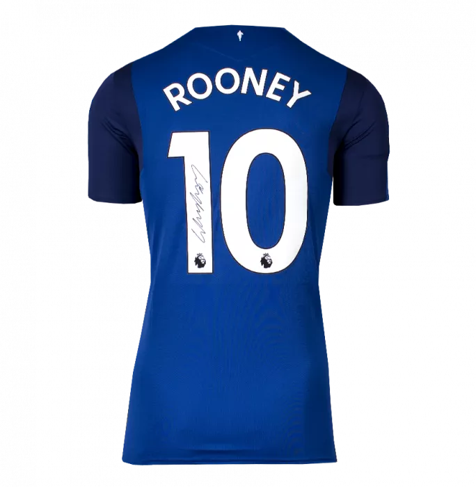 Wayne Rooney Back Signed Everton 2018-19 Home Shirt In Hero Frame: Option 1