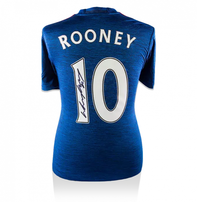 Wayne Rooney Back Signed Manchester United 2016-17 Third Shirt