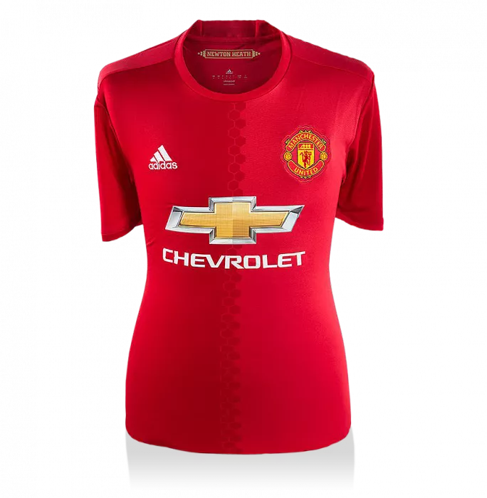 Wayne Rooney Back Signed Manchester United 2016-17 Home Shirt With Fan Style Numbers