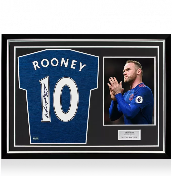 Wayne Rooney Back Signed Manchester United 2016-17 Third Shirt In Hero Frame: Option 1