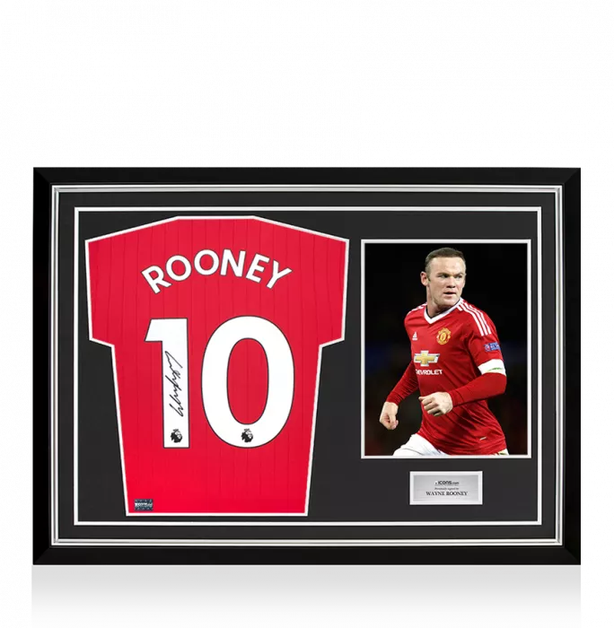 Wayne Rooney Back Signed Manchester United 2022-23 Home Shirt In Hero Frame: Option 1