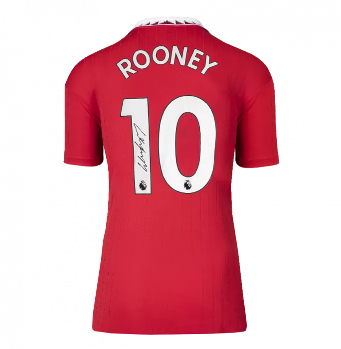Wayne Rooney Back Signed Modern Manchester United Home Shirt