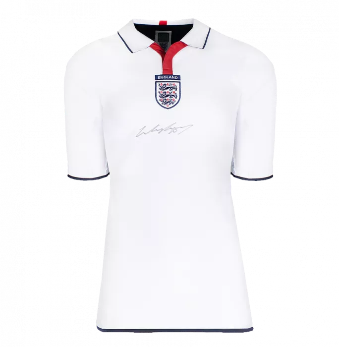 Wayne Rooney Front Signed England 2004 Home Shirt In Hero Frame: Option 1