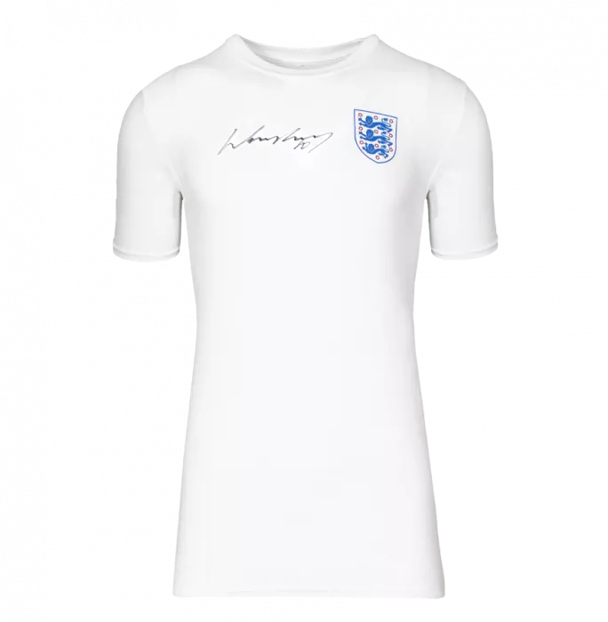 Wayne Rooney Front Signed England T-Shirt In Classic Frame