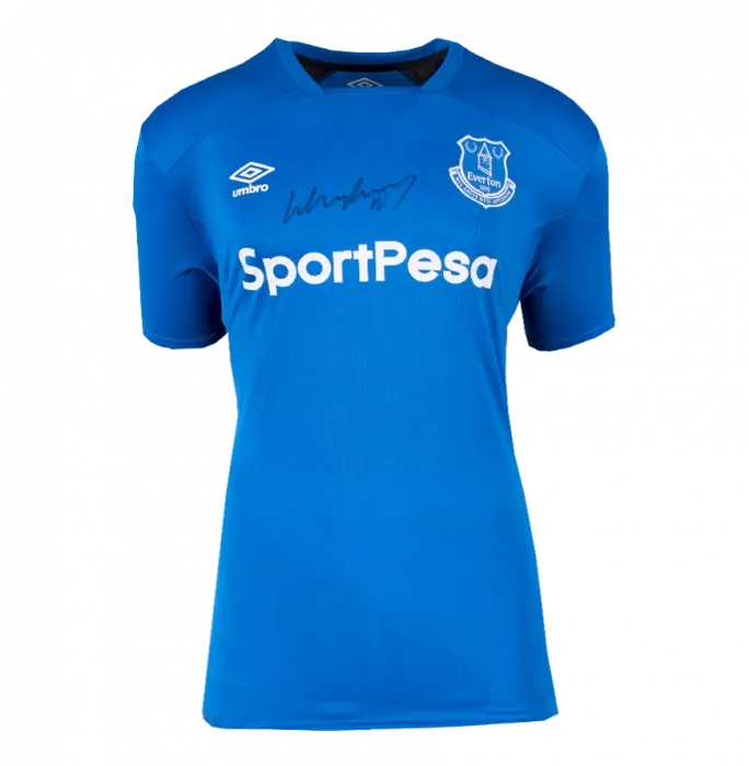 Wayne Rooney Front Signed Everton Umbro Training Home Shirt In Hero Frame: Option 1