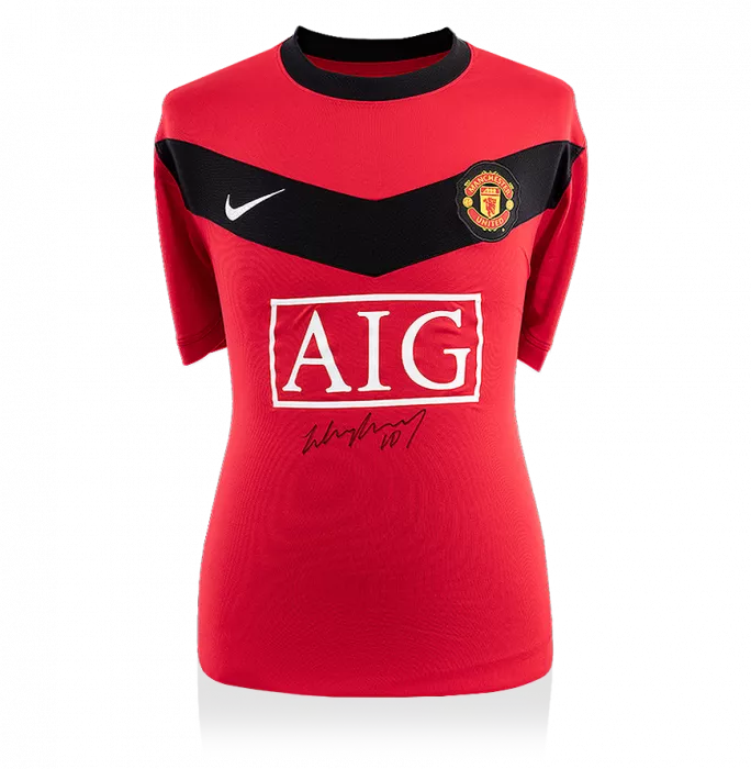 Wayne Rooney Front Signed Manchester United 2009-10 Home Shirt