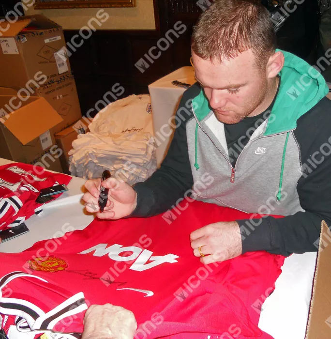 Wayne Rooney Front Signed Manchester United 2011-12 Home Shirt