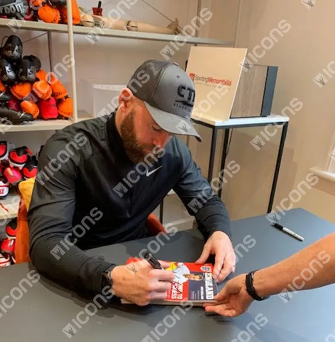 Wayne Rooney Signed And Framed Programme: England Vs Switzerland