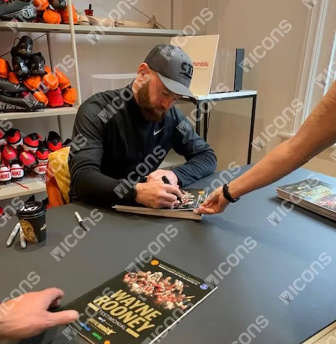 Wayne Rooney Signed And Framed Programme: Testimonial