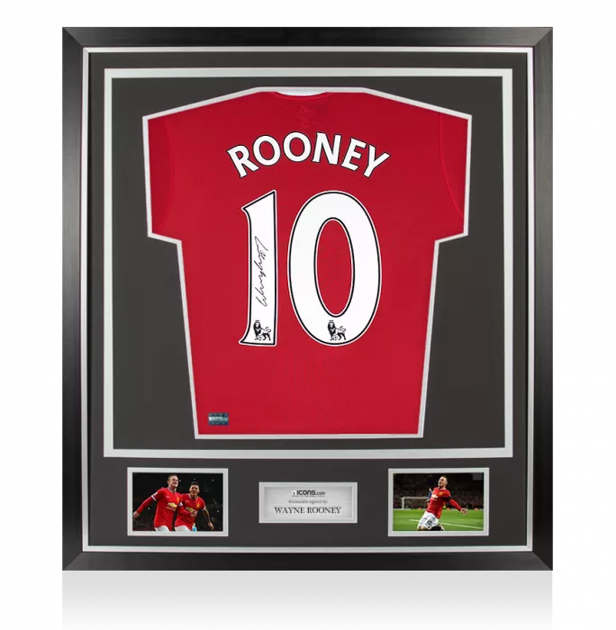 Wayne Rooney Signed Manchester United 2015-16 Home Shirt In Classic Frame: Player Issue Edition
