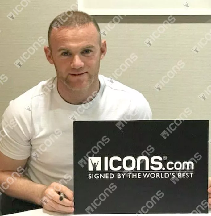 Wayne Rooney Signed Manchester United Photo: Arms Out Celebration