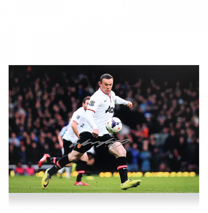 Wayne Rooney Signed Manchester United Photo: Halfway Line Goal vs West Ham United