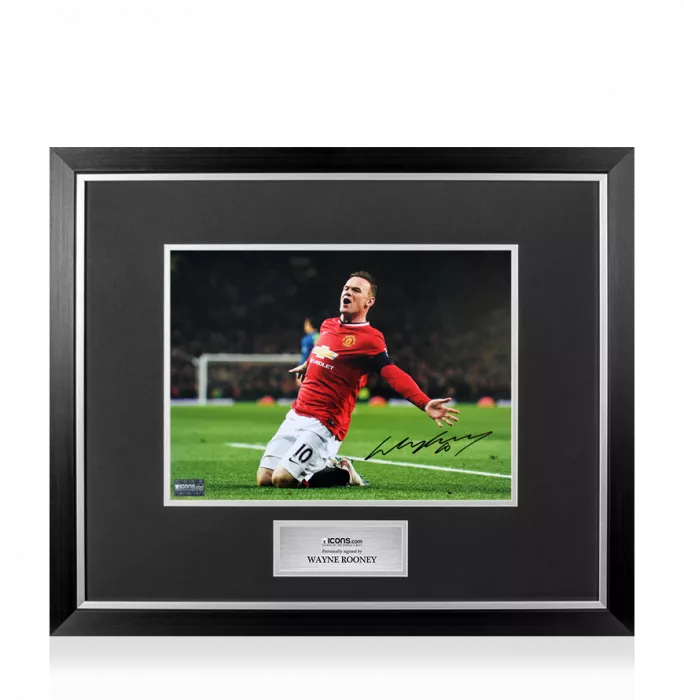 Wayne Rooney Signed Manchester United Photo In Premium Photo Frame: Old Trafford Icon