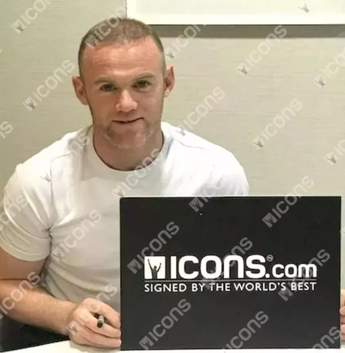 Wayne Rooney Signed Manchester United Photo In Premium Photo Frame: Overhead Kick Goal Celebration