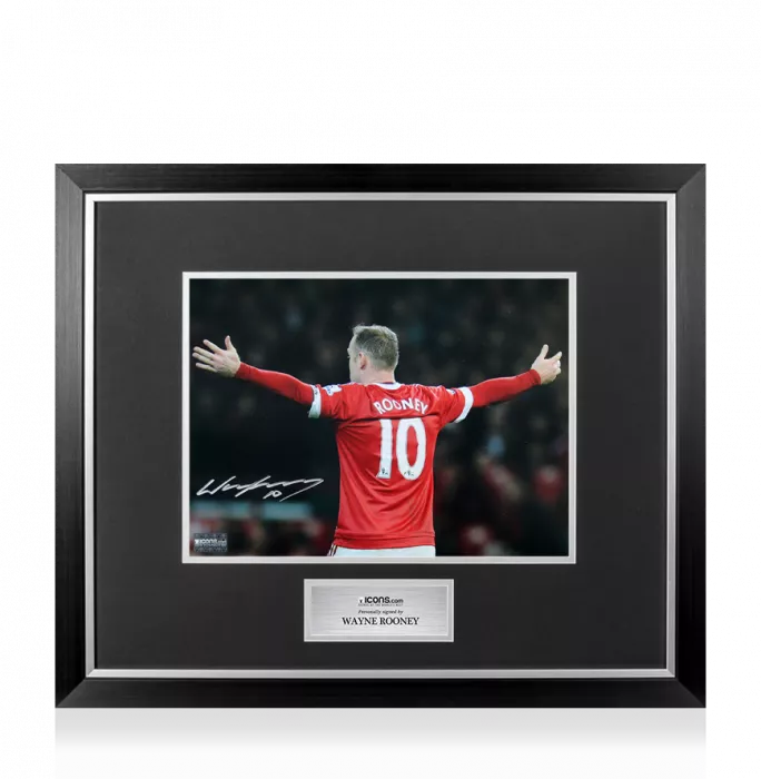 Wayne Rooney Signed Manchester United Photo In Premium Photo Frame: Fans' Favourite