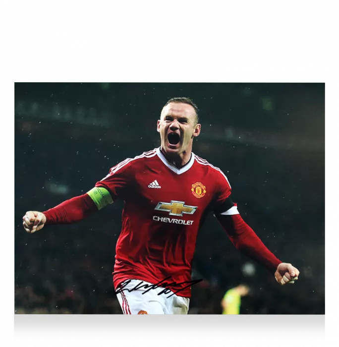 Wayne Rooney Signed Manchester United Photo In Premium Photo Frame: United Legend