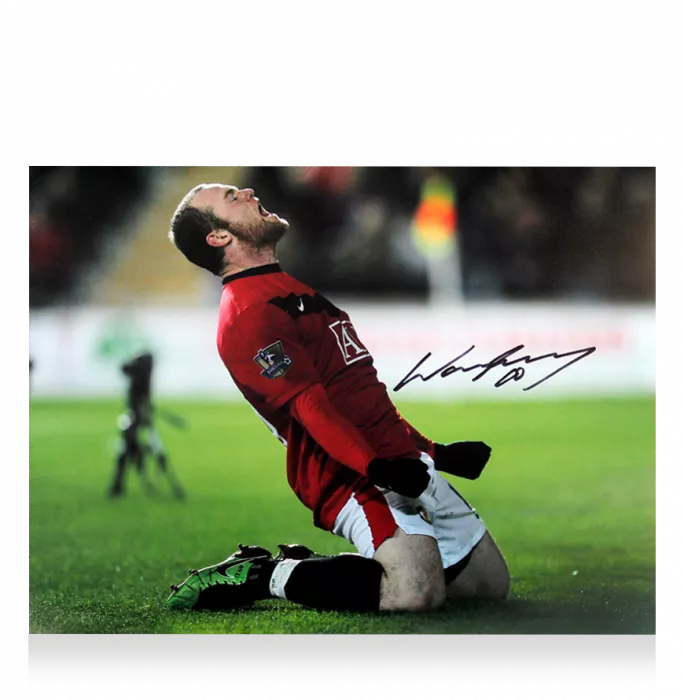 Wayne Rooney Signed Manchester United Photo In Premium Photo Frame: Red Devil