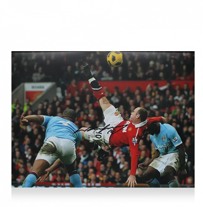 Wayne Rooney Signed Manchester United Photo: Overhead Kick