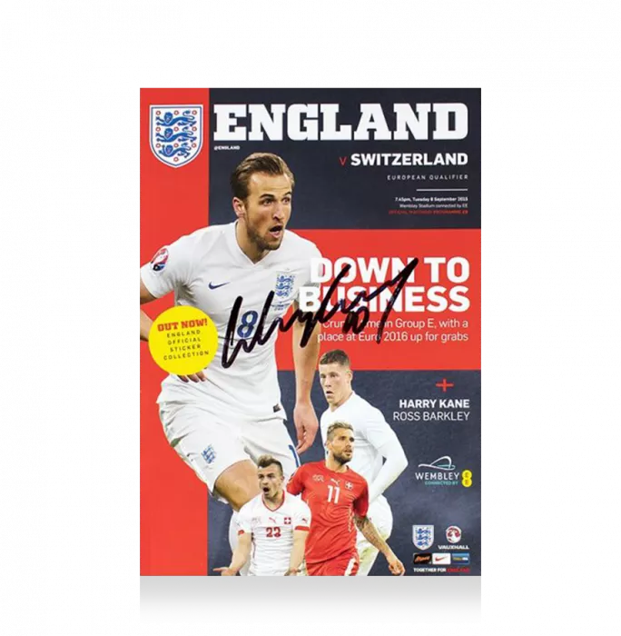 Wayne Rooney Signed Programme: England Vs Switzerland
