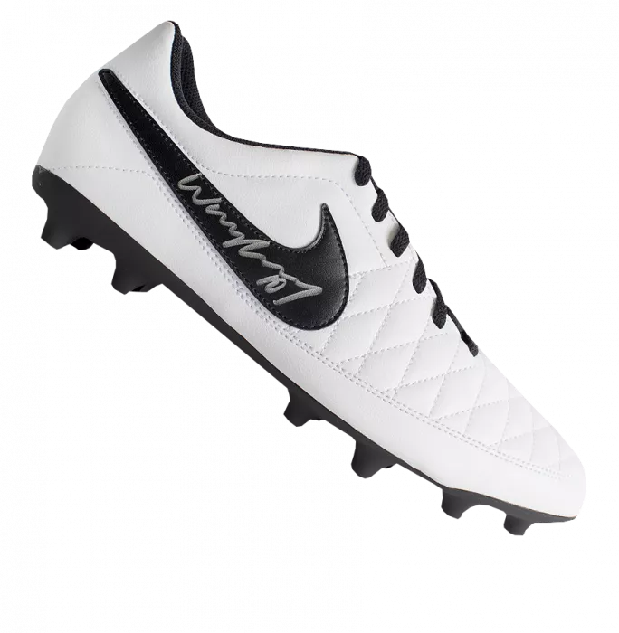 Wayne Rooney Signed White Nike Football Boot In Bubble Frame: Option 1