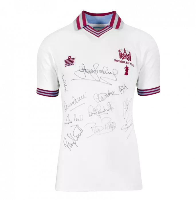 West Ham Multi-Signed 1980 Shirt: FA Cup Final In Hero Frame: Option 1