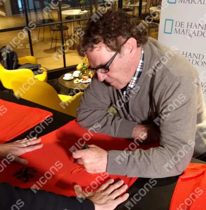 Willem Van Hanegem Front Signed Retro Netherlands Home Shirt