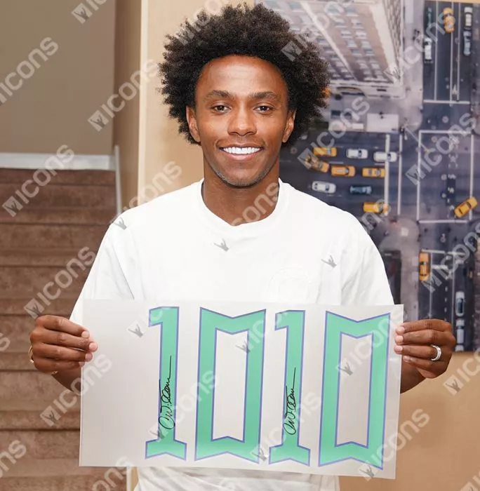 Willian Back Signed Brazil 2022-23 Home Shirt In Hero Frame: Option 1