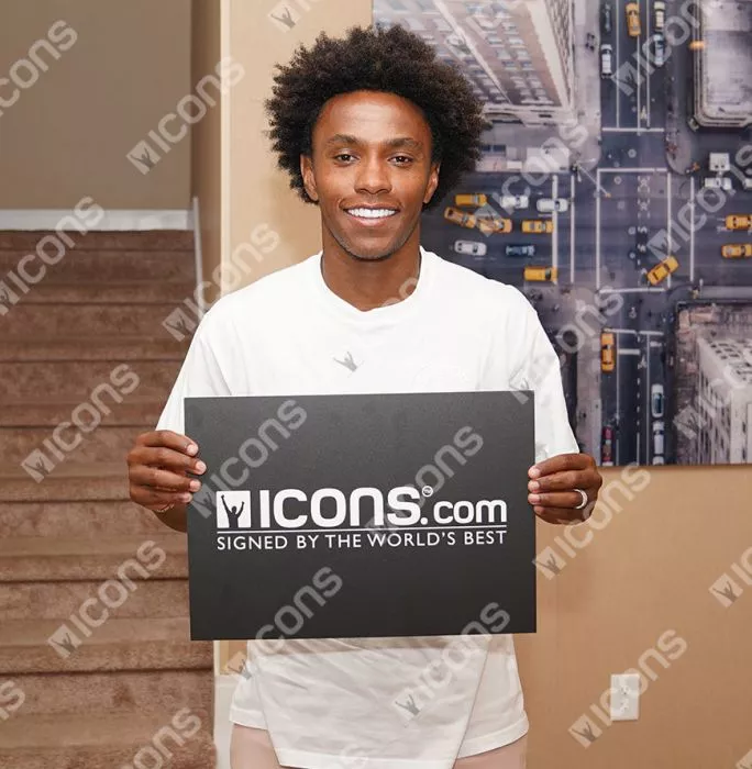 Willian Back Signed Brazil 2022-23 Home Shirt In Hero Frame: Option 1