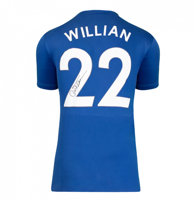 Willian Official Chelsea FC Signed And Framed Chelsea T-Shirt