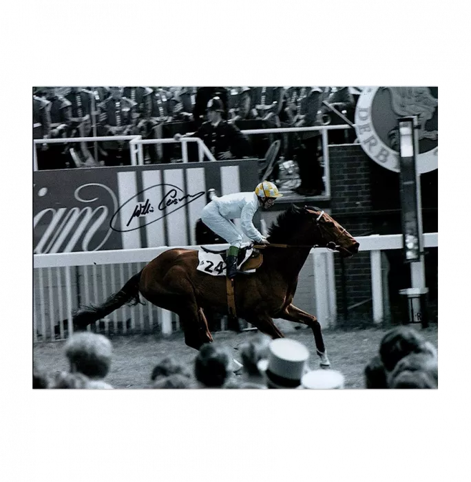 Willie Carson Signed Photo - Horse Racing Legend In Black Wooden Frame