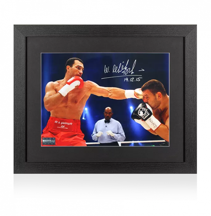 Wladimir Klitschko Signed Photo In Black Wooden Frame: Victory vs Ruslan Chagaev