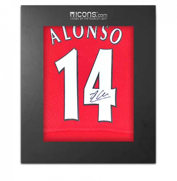 Xabi Alonso Back Signed Liverpool FC 2005 Home Shirt In Deluxe Packaging