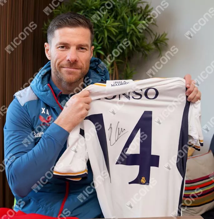 Xabi Alonso Back Signed Modern Real Madrid CF Home Shirt