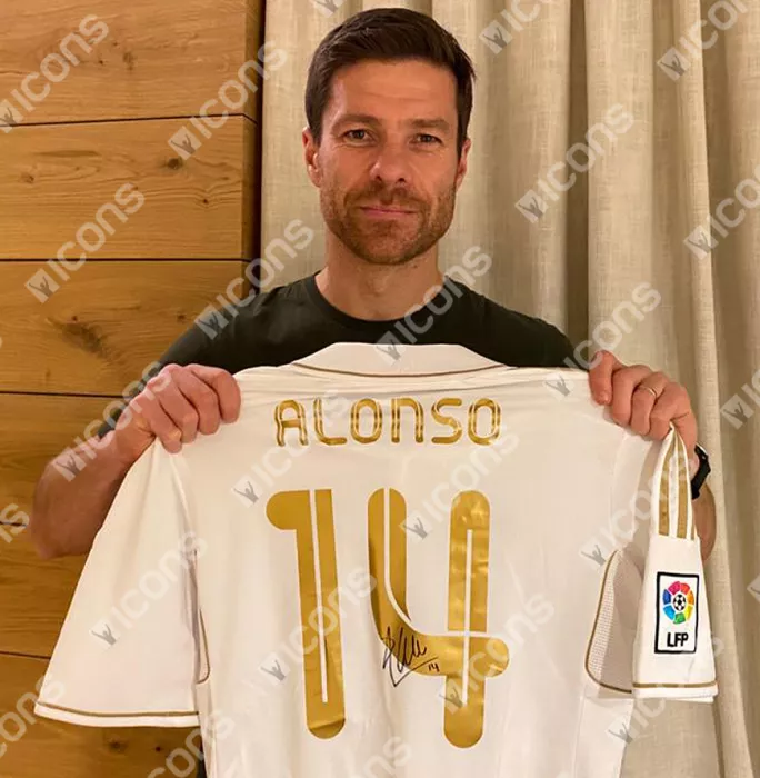 Xabi Alonso Back Signed Real Madrid 2011-12 Home Shirt
