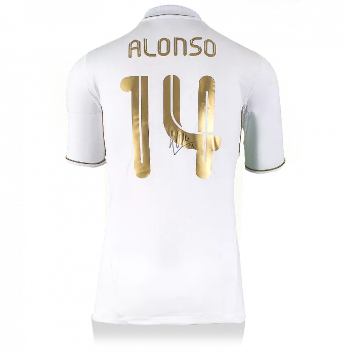 Xabi Alonso Back Signed Real Madrid 2011-12 Home Shirt