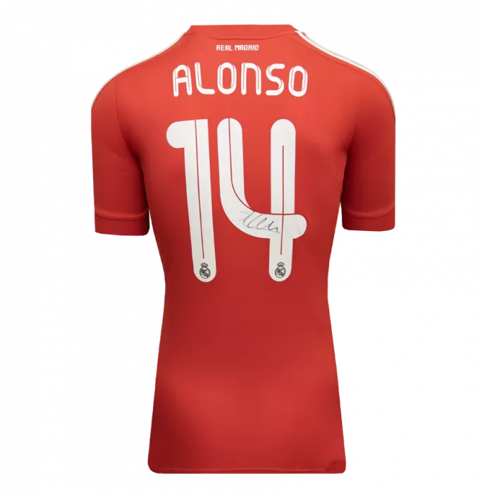 Xabi Alonso Back Signed Real Madrid 2011-12 Third Shirt In Classic Frame