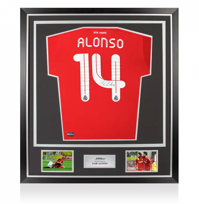 Xabi Alonso Back Signed Real Madrid 2011-12 Third Shirt In Classic Frame