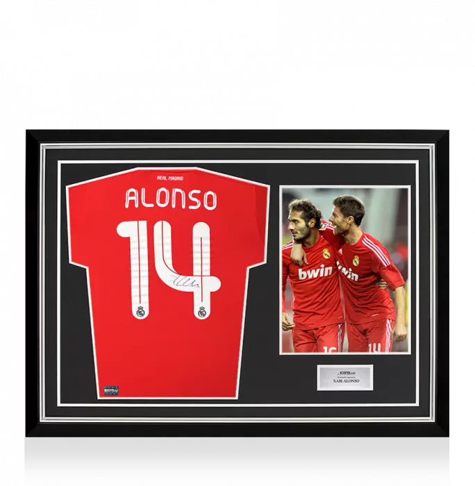 Xabi Alonso Back Signed Real Madrid 2011-12 Third Shirt In Hero Frame: Option 1