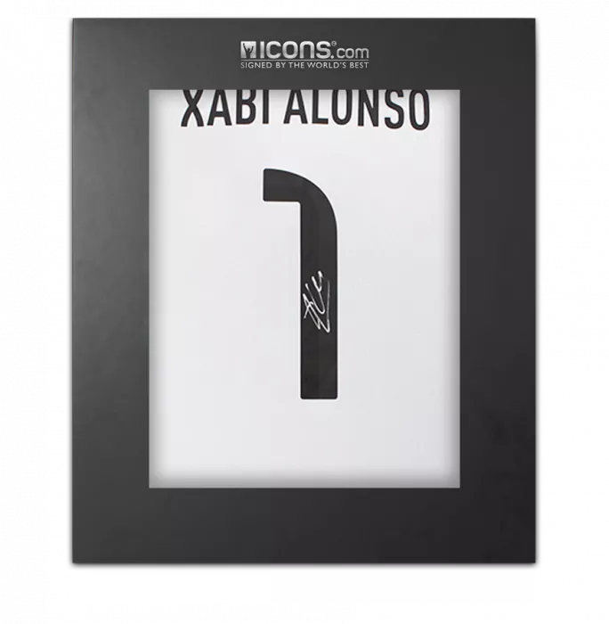 Xabi Alonso Back Signed Real Madrid 2025-26 Home Shirt with Fan Style Number In Deluxe Packaging