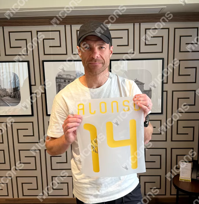 Xabi Alonso Back Signed Spain 2010 Home Shirt In Hero Frame: Option 1