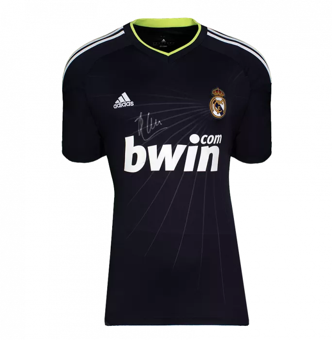 Xabi Alonso Front Signed Real Madrid 2010-11 Away Shirt In Hero Frame: Option 1
